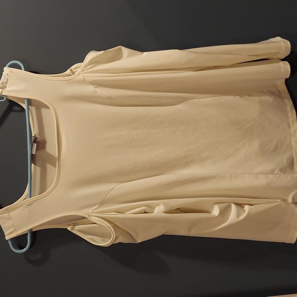 Cut-Out Long‎ Sleeves Cold Shoulder Vintage Ivory Top 1X